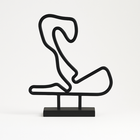 F1 Circuit Zandvoort Op Standaard/Display - Formule 1 - 11 X 13 CM - Circuit Zandvoort Decoratie - Zwart